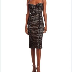 Bardot Women's Charley Lace Cocktail Sleeveless Midi Dress.